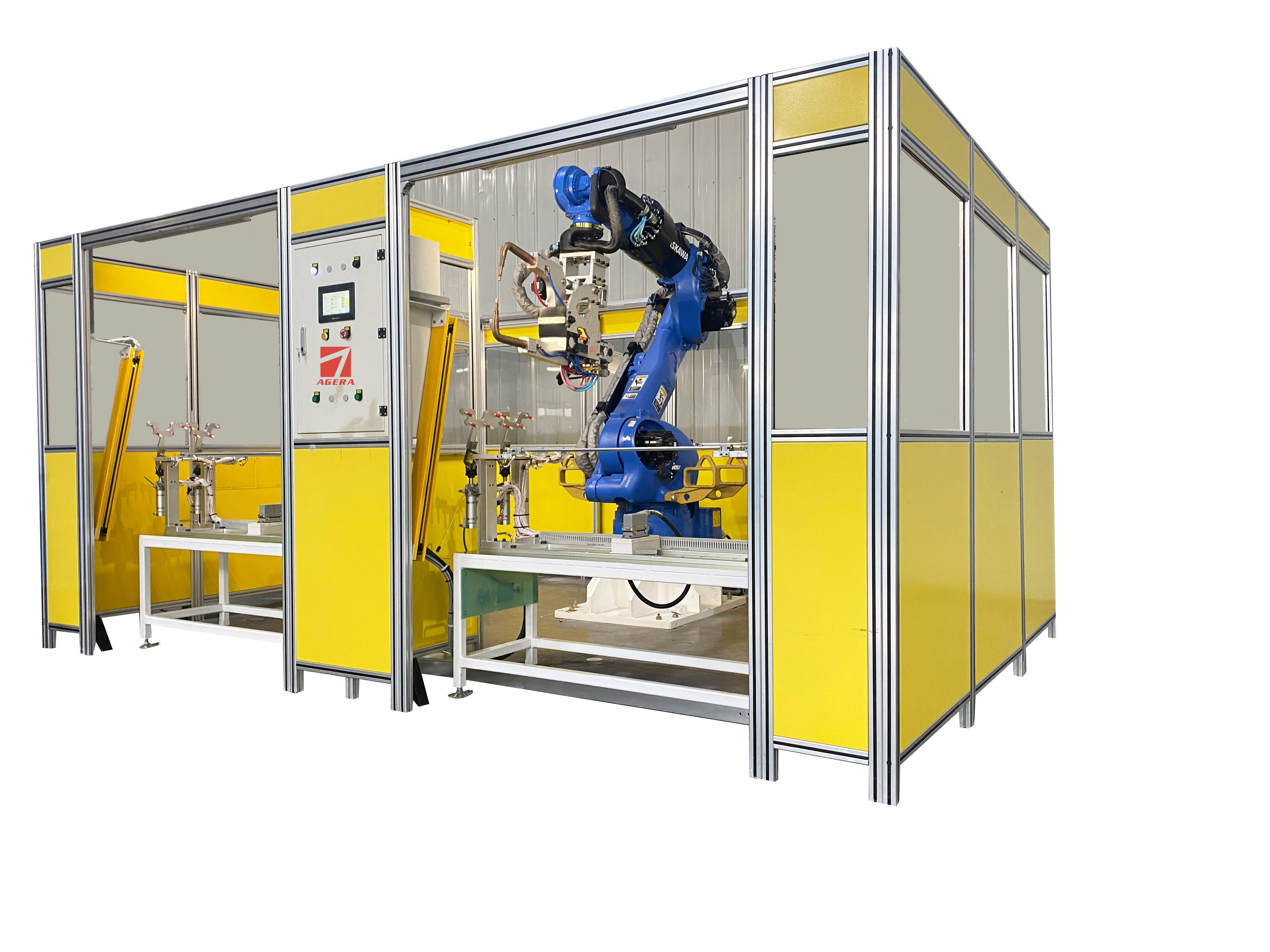 空调底板机器人点焊工作站项目介绍 空调底板机器人点焊工作站项目介绍